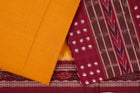 Maroon Sambalpuri Cotton 3-piece dress material (unstitched) — view 2 of 4