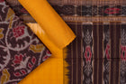 Brown Sambalpuri Cotton 3-piece dress material (unstitched) — view 1 of 4