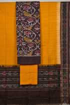 Brown Sambalpuri Cotton 3-piece dress material (unstitched) — view 3 of 4