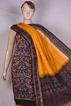 Brown Sambalpuri Cotton 3-piece dress material (unstitched) — view 4 of 4