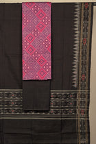 Multi-Color Sambalpuri Cotton 3-piece dress material (unstitched) — view 3 of 4