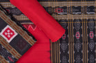 Black Sambalpuri Cotton 3-piece dress material (unstitched) — view 1 of 4