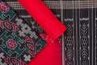 Black Sambalpuri Cotton 3-piece dress material (unstitched) — view 1 of 4