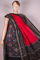 Black Sambalpuri Cotton 3-piece dress material (unstitched) — view 4 of 4