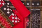 Black Sambalpuri Cotton 3-piece dress material (unstitched) — view 1 of 4