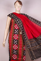 Black Sambalpuri Cotton 3-piece dress material (unstitched) — view 4 of 4