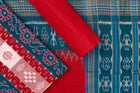 Blue Sambalpuri Cotton 3-piece dress material (unstitched) — view 1 of 4