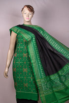 Green Sambalpuri Cotton 3-piece dress material (unstitched) — view 4 of 4