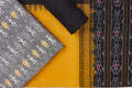 Grey & Black Sambalpuri Cotton Unstitched Dress Material C38-12-06280