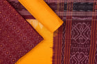 Maroon Sambalpuri Cotton 3-piece dress material (unstitched) — view 1 of 4