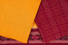 Maroon Sambalpuri Cotton 3-piece dress material (unstitched) — view 2 of 4