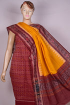 Maroon Sambalpuri Cotton 3-piece dress material (unstitched) — view 4 of 4