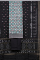 Green Sambalpuri Cotton 3-piece dress material (unstitched) — view 3 of 4