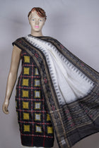 Black Sambalpuri Cotton 3-piece dress material (unstitched) — view 4 of 4