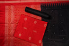 Red Bomkai Silk 3-piece dress material (unstitched) — view 1 of 5