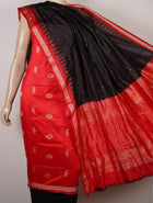 Red Bomkai Silk 3-piece dress material (unstitched) — view 4 of 5