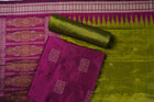 Magenta Bomkai Silk 3-piece dress material (unstitched) — view 1 of 4