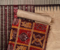 Maroon & Cream Sambalpuri Silk Unstitched Dress Material C39-06-06317