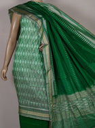 Green Sambalpuri Silk 3-piece dress material (unstitched) — view 4 of 4