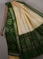 Green Sambalpuri Silk 3-piece dress material (unstitched) — view 4 of 4