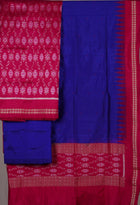 Magenta Sambalpuri Silk 3-piece dress material (unstitched) — view 3 of 4