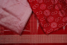 Red Sambalpuri Silk 3-piece dress material (unstitched) — view 2 of 4