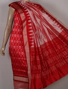 Red Sambalpuri Silk 3-piece dress material (unstitched) — view 4 of 4