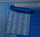 Blue Sambalpuri Silk 3-piece dress material (unstitched) — view 1 of 4