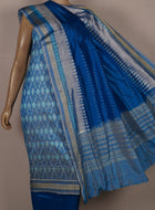 Blue Sambalpuri Silk 3-piece dress material (unstitched) — view 4 of 4