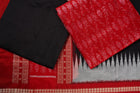 Red Sambalpuri Silk 3-piece dress material (unstitched) — view 2 of 4