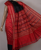 Red Sambalpuri Tussar Silk 3-piece dress material (unstitched) — view 4 of 4