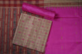 Cream & Pink Sambalpuri Tussar Silk Unstitched Dress Material C39-19-06330