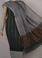 Green Sambalpuri Cotton 3-piece dress material (unstitched) — view 4 of 4