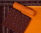 Maroon Sambalpuri Cotton 3-piece dress material (unstitched) — view 1 of 4
