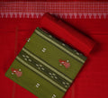 Green & Red Sambalpuri Cotton Unstitched Dress Material C40-09-06297