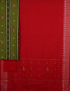 Green Sambalpuri Cotton 3-piece dress material (unstitched) — view 3 of 4