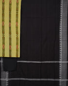 Green Sambalpuri Cotton 3-piece dress material (unstitched) — view 3 of 4