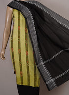 Green Sambalpuri Cotton 3-piece dress material (unstitched) — view 4 of 4