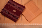 Maroon Sambalpuri Cotton 3-piece dress material (unstitched) — view 2 of 4