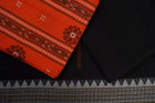Orange Sambalpuri Cotton 3-piece dress material (unstitched) — view 2 of 4