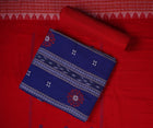 Blue Sambalpuri Cotton 3-piece dress material (unstitched) — view 1 of 4