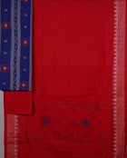 Blue Sambalpuri Cotton 3-piece dress material (unstitched) — view 3 of 4