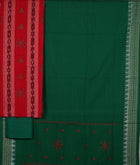 Red Sambalpuri Cotton 3-piece dress material (unstitched) — view 3 of 4