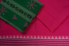 Green Sambalpuri Cotton 3-piece dress material (unstitched) — view 2 of 4