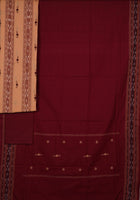 Cream Sambalpuri Cotton 3-piece dress material (unstitched) — view 3 of 4