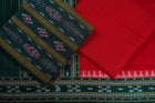 Green Sambalpuri Cotton 3-piece dress material (unstitched) — view 2 of 4