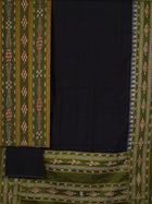 Green Sambalpuri Cotton 3-piece dress material (unstitched) — view 3 of 4