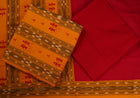 Yellow Sambalpuri Cotton 3-piece dress material (unstitched) — view 2 of 4