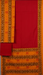 Yellow Sambalpuri Cotton 3-piece dress material (unstitched) — view 3 of 4
