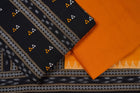 Black Sambalpuri Cotton 3-piece dress material (unstitched) — view 2 of 4